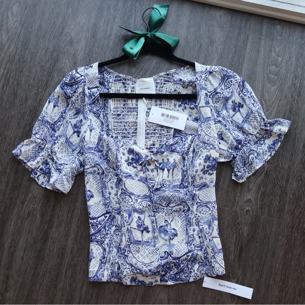 Reformation NWT Delevan Top in En Pointe - Picture 2 of 6
